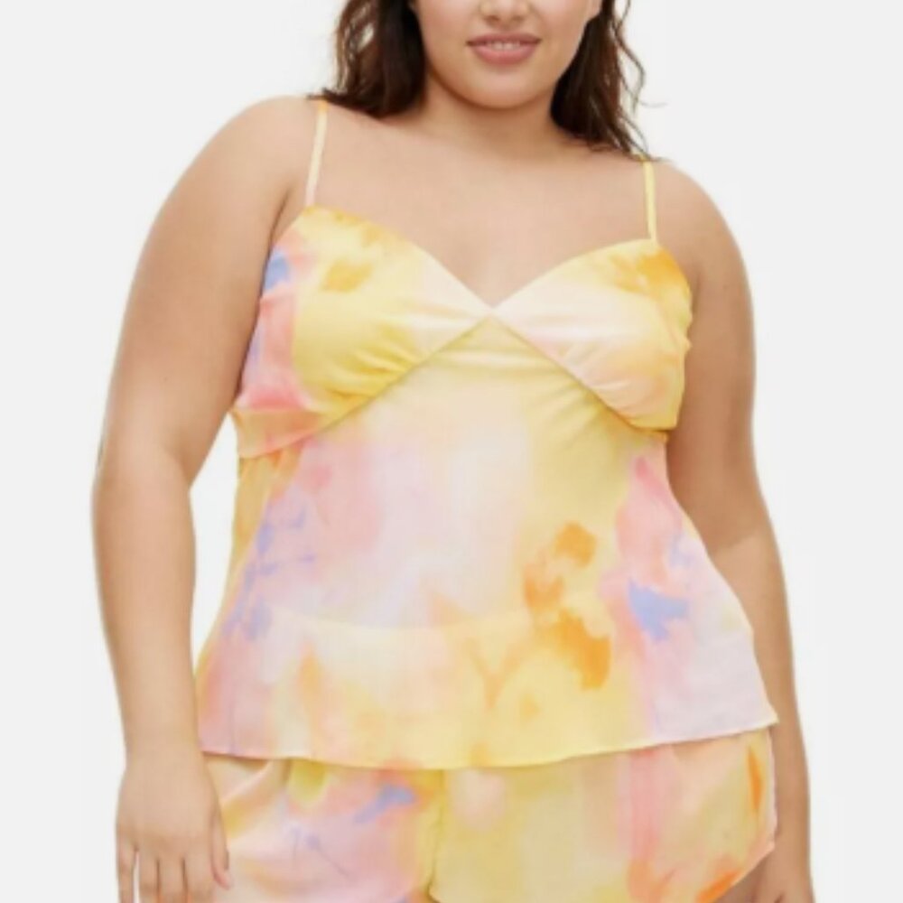 Plus size 3X Diane von Furstenberg Target Satin Cami Sunset Top